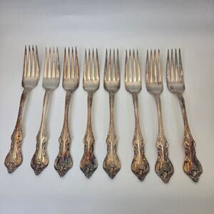 International Silver Deepsilver Countess Dinner Forks Set of 8 Vintage 1971